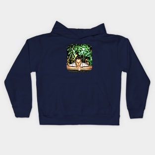 Man night trees light thinking out of box make money Kids Hoodie